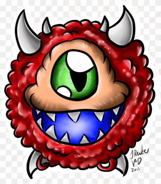 Bless Your Little Baboon-ass Looking Heart - Cacodemon Cartoon transparent png image