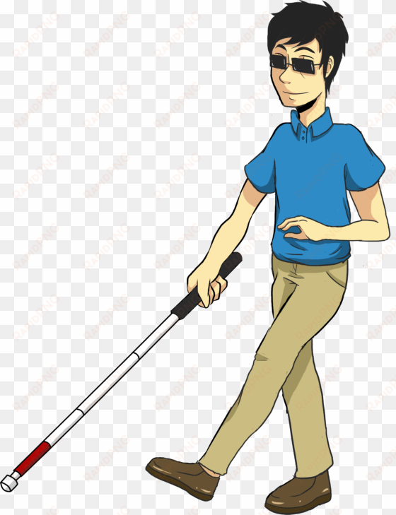 blind cane clipart - person with disability clipart