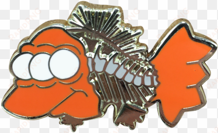 blinky skeleton fish pin - skeleton