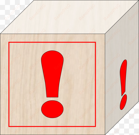 blocks exclamation mark image - clip art