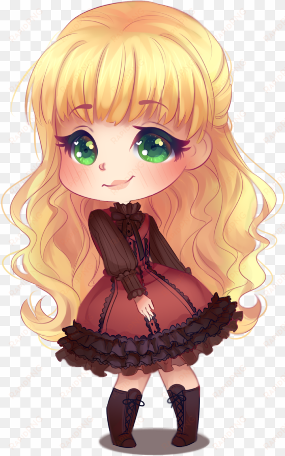 blond haired chibi - drawing