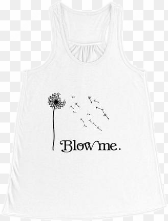 blow me dandelion flower flowy racerback tank top - active tank