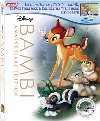 blu-ray dvd digital hd storybook - bambi signature collection blu ray