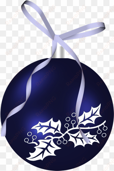blue and white hanging christmas - blue christmas ball transparent background png