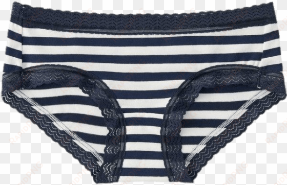 blue and white striped panties - panties