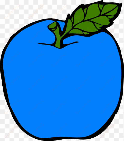 blue apple clipart