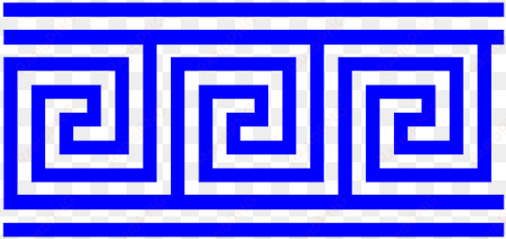 Blue, Border, Greek, Key, Pattern, Repeating, Square - Greek Stuff transparent png image