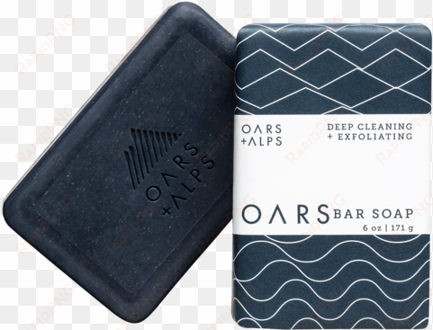 blue charcoal exfoliating oars bar - oars + alps exfoliating blue charcoal bar soap