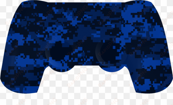 blue digital camo ps4 front shell - red and black camo