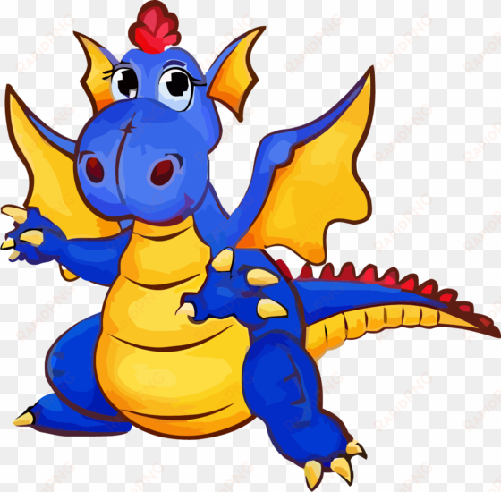 blue dragon onesie clipart png - cartoon dragon