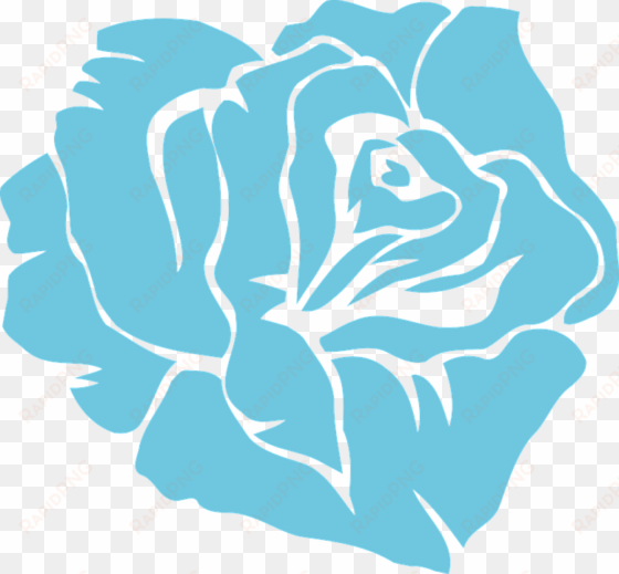 blue flower vector png - blue rose vector png