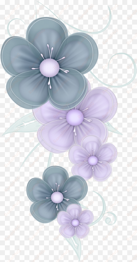 blue flowers png by pvs - cute decoration clipart