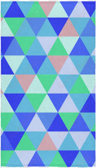 blue geometric triangle pattern custom towel - triangle