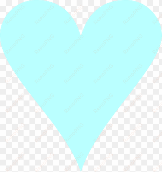 blue heart-rew205 - transparent sky blue heart