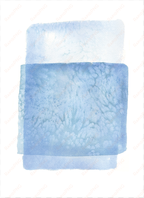 blue layers watercolor art print