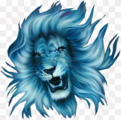 blue lion head psd59081 - gambar arema singo edan