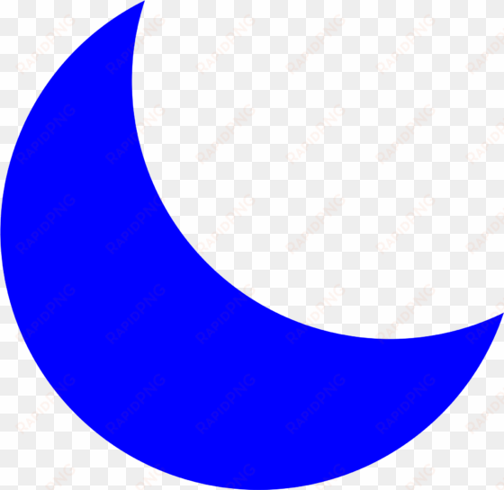 blue moon logo - crescent shape clipart