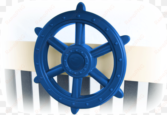 blue ship's wheel - yardcraft ship wheel swing set toy, green