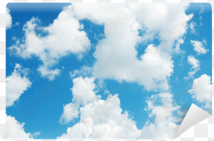 blue sky background with white clouds wall mural • - cloud