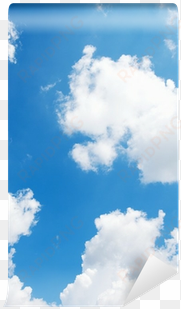 blue sky background with white clouds wall mural • - cloud