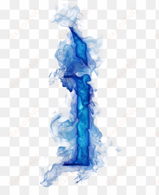 blue smoke png download - burning letter i png