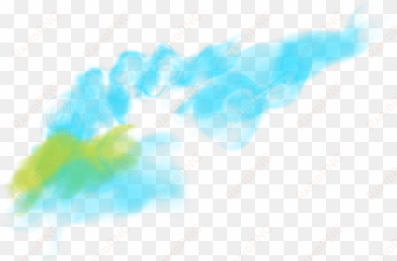 blue smoke png - watercolor paint