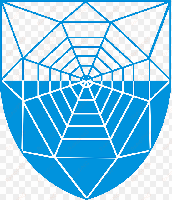 blue, spider, web, coat, arms - reykjavík coat of arms