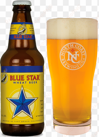blue star wheat beer - north coast blue star wheat beer