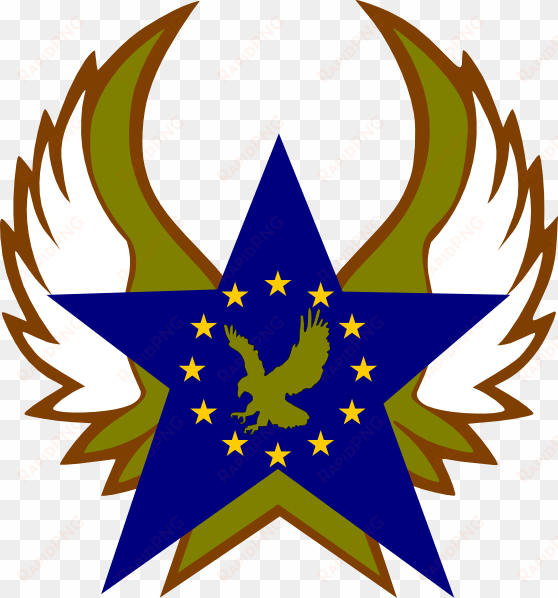 blue star with gold stars and eagle svg clip arts 558