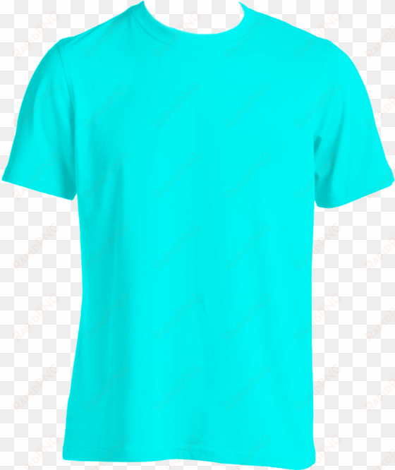 blue t shirt png - turquoise polo shirt back