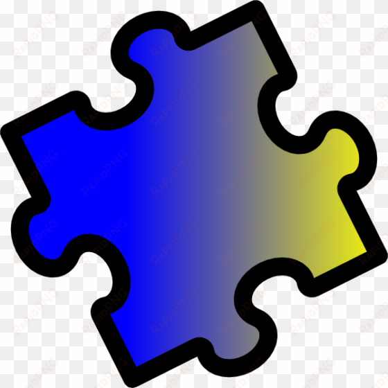 blue to yellow puzzle piece svg clip arts 600 x 600