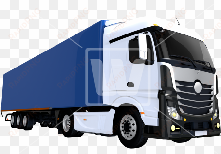 blue trailer euro semi truck - ventura county, california