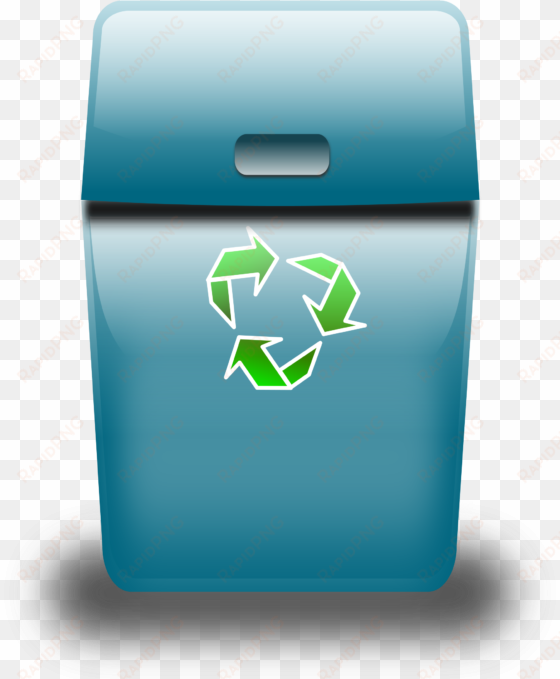 blue trash can - geri dönüşüm kutusu resmi Çizimi
