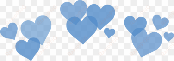 blue tumblr hearts png - blue heart crown png