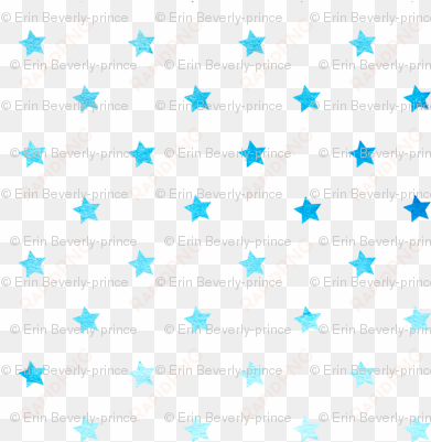 blue water color stars - woven fabric