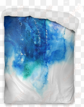 blue watercolor abstract hand painted background duvet - watercolor painting