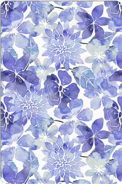 blue watercolor flower pattern doormat - blue green watercolor flower pattern wall tapestry