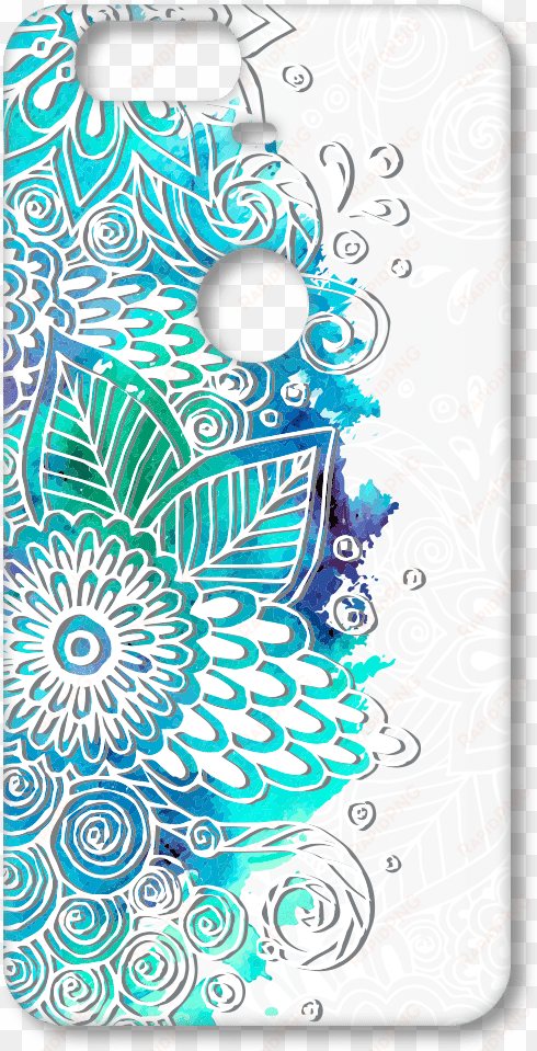 Blue Watercolor Flowers White Background - Pattern Simple Background Png transparent png image