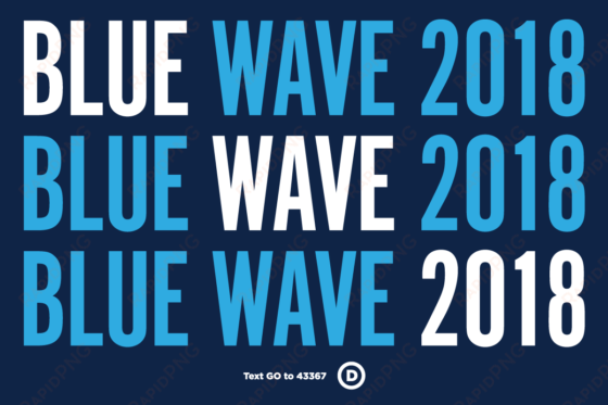 blue wave 2018 car magnet