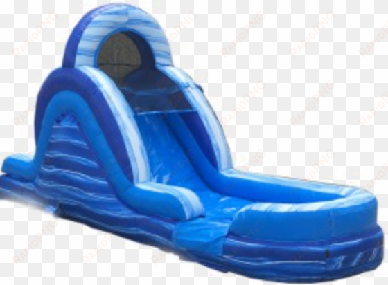Blue Wave Dry Slide - 12' Blue Rear Entry Wet Or Dry Slide - Water Slide transparent png image