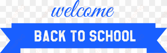 blue welcome back to school banner png image - back to school banner clipart