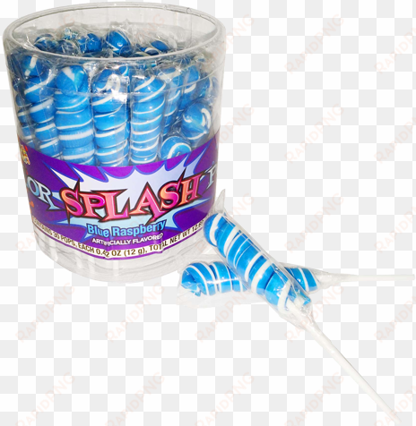 blue & white color splash blue raspberry unicorn lollipops - albert's color splash pops blue raspberry 30ct