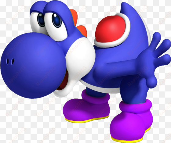 blue yoshi - mario bros blue yoshi