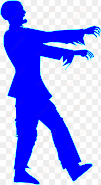 blue zombie clip art - zombie silhouette clip art