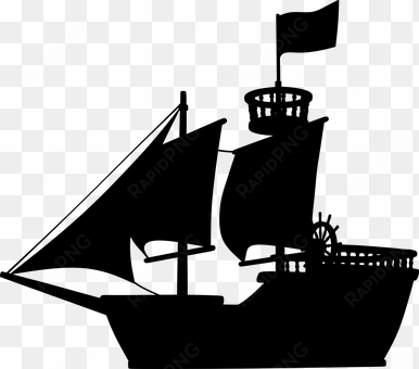 boat marine maritime medieval ocean pirate - pirate ship silhouette png