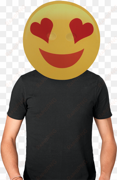 Bobble Hedz Smiling Emoji Mask - T-shirt transparent png image