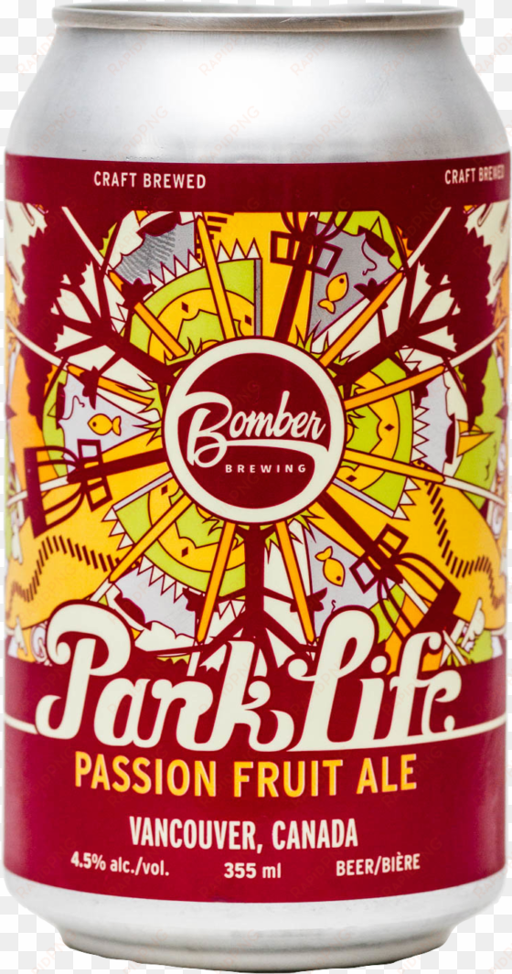 bomber brewing, park life passion fruit ale - bomber brewing