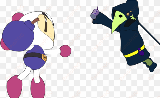 bomberman vs plague knight transparent background by - transparent background knights clipart