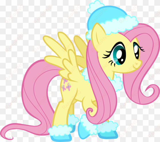 boots, christmas, clothes, fluttershy, hat, hearth's - my little pony fluttershy winter