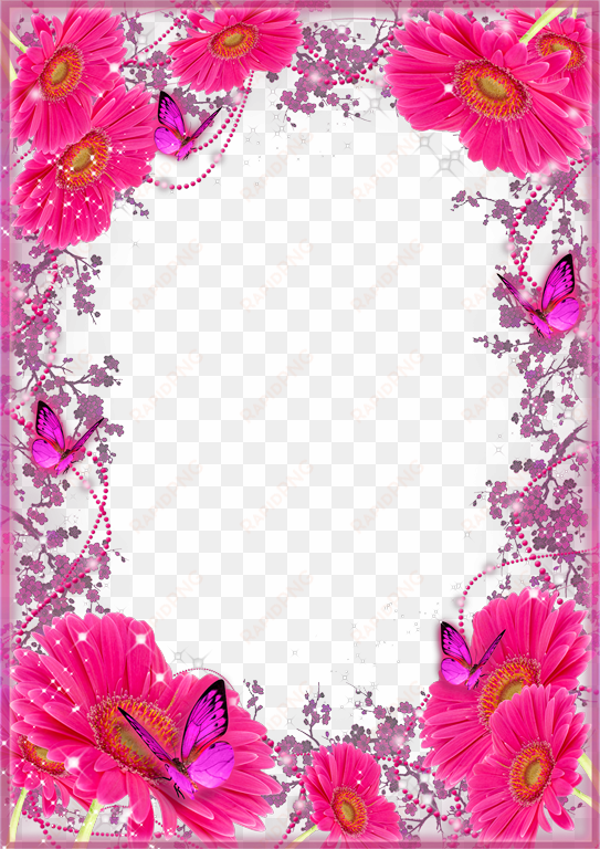 borde con mariposas borders and frames, borders for - bordes de caratulas de flores